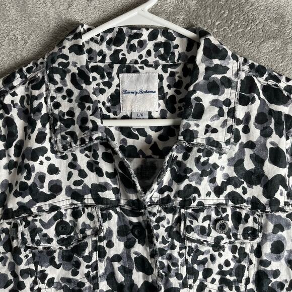 Tommy Bahama Women's Large 100% Linen Desert Cat Jacket Lightweight - Picture 6 of 9